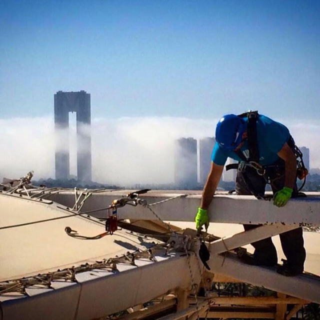SUSTITUCION DE TOLDOS EN EL ANFITEATRO DE TERRA MITICA